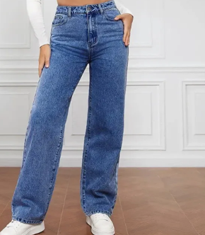 Jeans Vaqueros Dama De Pierna Recta
