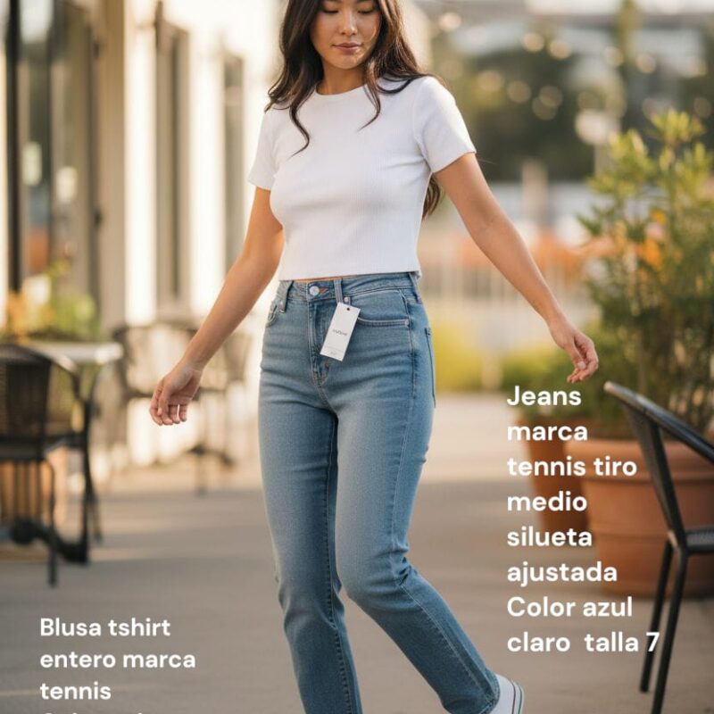 PAKET JEANS Y BLUSA DAMA MARCA TENNIS 100% ORIGINAL