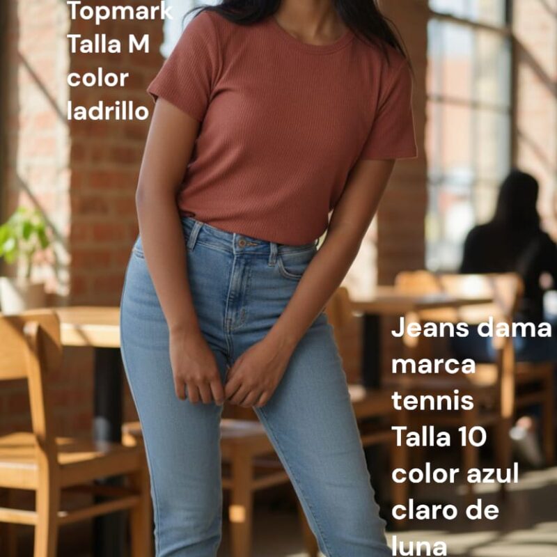 PAKET DAMA JEANS Y BLUSA DE LA MARCA TENNIS 100% ORIGINAL