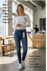 PAKET JEANS Y BLUSA DAMA MARCA TENNIS 100% ORIGINAL