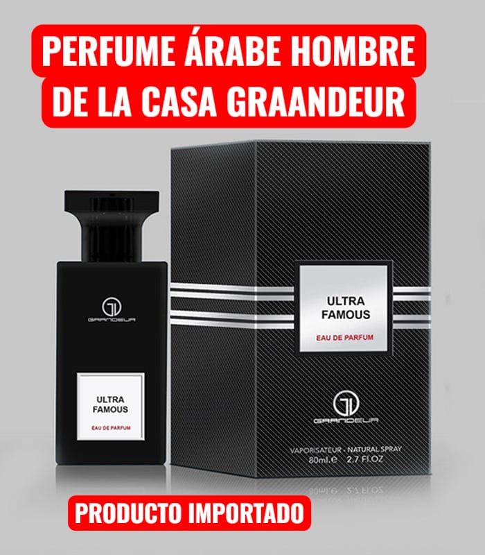 PERFUME ARABE ORIGINAL PARA HOMBRE ULTRA FAMOUS